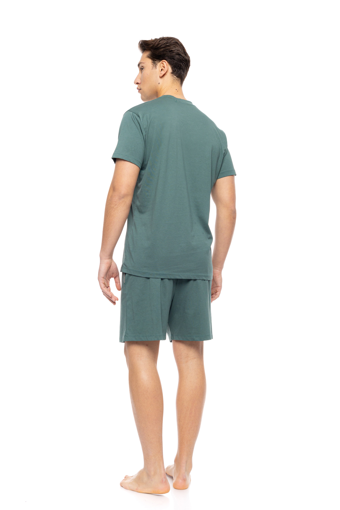 Ανδρική Καλοκαιρινή Πυτζάμα Ulisse - Oil Green - Κοντό μανίκι - Cotton Ανδρική Καλοκαιρινή Πυτζάμα Ulisse - Oil Green - Κοντό μανίκι - Cotton