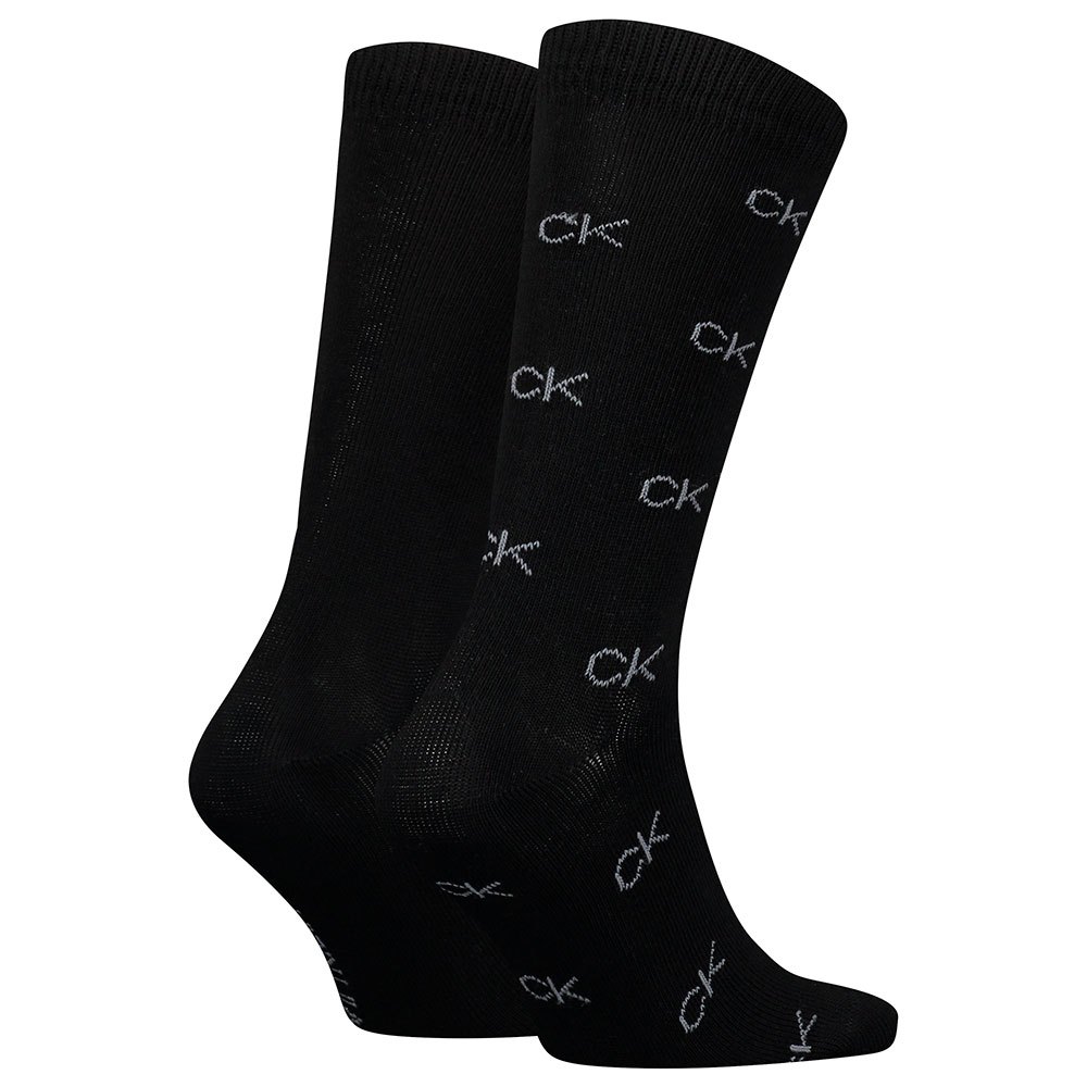 Ανδρικές Κάλτσες Calvin Klein - Logo - Μαύρες - 2 Pack