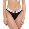 Γυναικείο String Tommy Hilfiger - Βαμβακερό - Μαύρο