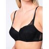 Σουτιέν Balconette Luna Pearl - Μαύρο - Μεγάλο στήθος - Cup D