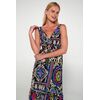 Γυναικείο Beachwear Vamp - Μαύρο εμπριμέ - Maxi Καλοκαιρινό φόρεμα