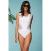 Γυναικείο μαγιό ολόσωμο Rock Club - Λευκό Κανονικό - Body swimwear