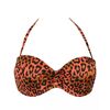 Μαγιό Strapless Rock Club - Wild print - Bikini push-up - Cup B