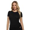 Γυναικείο T-shirt MED GIO - Μαύρο κοντομάνικο - Regular Fit - Cotton