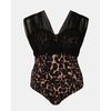 Γυναικείο Γυναικείο Plus Size μαγιό ολόσωμο Rock Club - Animal print - Πολυμορφικό - Cup E F -Lycra