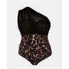 Γυναικείο Γυναικείο Plus Size μαγιό ολόσωμο Rock Club - Animal print - Πολυμορφικό - Cup E F -Lycra