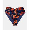 Γυναικείο Μαγιό slip Plus Size Rock Club - Ψηλόμεσο - Μπικίνι κρουαζέ - Orchid Print - Lycra