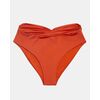Γυναικείο Μαγιό slip Plus Size Rock Club - Ψηλόμεσο - Μπικίνι κρουαζέ - Terracotta - Lycra