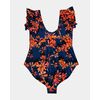 Γυναικείο Plus Size μαγιό ολόσωμο Rock Club - Orchid print - Regular Fit - Lycra - Cup E F