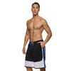 MED Ανδρικό Σορτς MARC - Μαύρο αθλητικό - Μπλε ρίγα - Regular Fit - Polyester