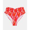 Γυναικείο Μαγιό slip Plus Size Rock Club - Ψηλόμεσο - Μπικίνι κρουαζέ - Waves Print - Lycra