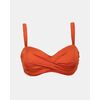 Γυναικείο Μαγιό Σουτιέν Strapless Rock Club - Terracotta Κρουαζέ Bikini - Μεγάλο στήθος - Regular Fit - Lycra - Cup D
