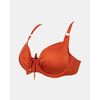 Γυναικείο Μαγιό top Rock Club - Terracotta - Bikini για μεγάλο στήθος - Regular Fit - Lycra - Cup E