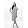 Γυναικείο νυχτικό Galaxy - Γκρι πουά - Midi - Regular Fit - CottonΓυναικείο νυχτικό Galaxy - Γκρι πουά - Midi - Regular Fit - Cotton