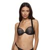 Σουτιέν Push Up MED TESSY - Μαύρο με Διαφάνεια - Regular Fit - Polyester - Cup B