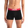 Ανδρικό Boxer Levi's - Fashion λάστιχο - Μαύρο Κόκκινο - 2 pack - Regular Fit - Cotton