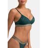 Γυναικεία Bralette Dorina - 1+1 ΔΩΡΟ - Γεωμετρική Δαντέλα - Πράσινο - Μπεζ -  Polyamide - Regular Fit