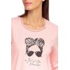 Γυναικεία Πυτζάμα Vamp - Ροζ - Παντελόνι animal print - Cotton