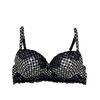 Σουτιέν Lida Push Up - Viscose - ¨Ασπρο Μαύρο - Pied de Poule - Cup B - Balcony