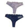Slip Brazil Promise 2 Pack - Μπλε/Σιέλ - laser cut - Δαντέλα Εμπρός - Χωρίς ραφές  - 2 Τεμάχια