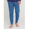 Ανδρική πυτζάμα Noidinotte - Μπλε - Καρό παντελόνι - Regular Fit - Cotton