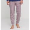Ανδρική πυτζάμα Noidinotte - Μπλε print - Καρό παντελόνι - Regular Fit - Cotton