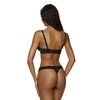 Γυναικείο Σουτιέν Push Up MED MONET - Μαύρο με στρας - Regular Fit - Polyester - Cup B