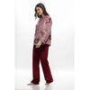 Γυναικεία πυτζάμα Galaxy - Fleece - Σάπιο μήλο Print - Regular Fit - Polyester