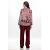 Γυναικεία πυτζάμα Galaxy - Fleece - Σάπιο μήλο Print - Regular Fit - Polyester