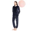 Γυναικεία Πυτζάμα Pink Label - Ροζ - Βελουτέ - Polyester - Regular Fit