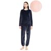 Γυναικεία Πυτζάμα Pink Label - Ροζ - Βελουτέ - Polyester - Regular Fit