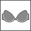 Γυναικείο Μαγιό Σουτιέν Strapless Rock Club - Terracotta Κρουαζέ Bikini - Μεγάλο στήθος - Regular Fit - Lycra - Cup D
