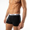 Ανδρικό boxer FILA - Μαύρο Βαμβακερό - Φαρδύ λευκό λάστιχο 2pack