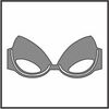 Μαγιό Σουτιέν Strapless Rock Club Lilium - Πορτοκαλί Bikini - Cup B