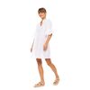 Γυναικείο Beachdress Pink Label -  Φόρεμα με κοφτό κέντημα - ΛΕΥΚΟ - Regular Fit - Cotton