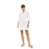 Γυναικείο Beachdress Pink Label -  Φόρεμα Λευκό - Κοφτό κέντημα - Regular Fit - Cotton