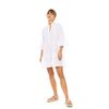 Γυναικείο Beachdress Pink Label -  Φόρεμα Λευκό - Κοφτό κέντημα - Regular Fit - Cotton