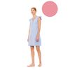 Γυναικείο Νυχτικό Pink Label - Dusty Pink - Κοντό Μανίκι - Δαντέλα - Πατιλέτα - Cotton