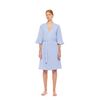 Γυναικεία Ρόμπα Pink Label - Σταυρωτή Blue Cloud - Μανίκι 3/4 - Cotton