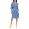 Γυναικεία Ρόμπα Pink Label - Σταυρωτή Cosmos Blue - Μανίκι 3/4 - Cotton