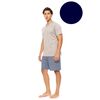 Ανδρική Καλοκαιρινή Πυτζάμα Ulisse - Yacht Blue - V-NECK - Print - Κοντό μανίκι - CottonΑνδρική Καλοκαιρινή Πυτζάμα Ulisse - Yacht Blue - V-NECK - Print - Κοντό μανίκι - Cotton