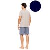 Ανδρική Καλοκαιρινή Πυτζάμα Ulisse - Yacht Blue - V-NECK - Print - Κοντό μανίκι - Cotton