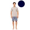 Ανδρική Καλοκαιρινή Πυτζάμα Ulisse - Yacht Blue - V-NECK - Print - Κοντό μανίκι - Cotton