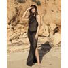 Γυναικείο Beachwear Rock Club - Πλεκτό Φόρεμα Maxi - Μαύρο - Regular Fit - Cotton