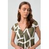 Γυναικείο Beachwear Vamp - Λαδί - Λευκό Print
