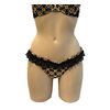 Γυναικείο Brazilian slip Lida - Εμπριμέ μαύρο - Δαντέλα