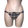 String slip Lida - Καρό - Navy δαντέλα