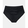 Μαγιό slip Plus Size Rock Club - Ψηλόμεσο Μαύρο - Μπικίνι με σούρες