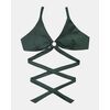 Μαγιό τρίγωνο Rock Club - Κυπαρισσί με κρίκο - Τοπ Bikini Plus Size