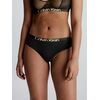 Γυναικείο String  Calvin Klein - Μαύρο Thong - Sunny Lime logo